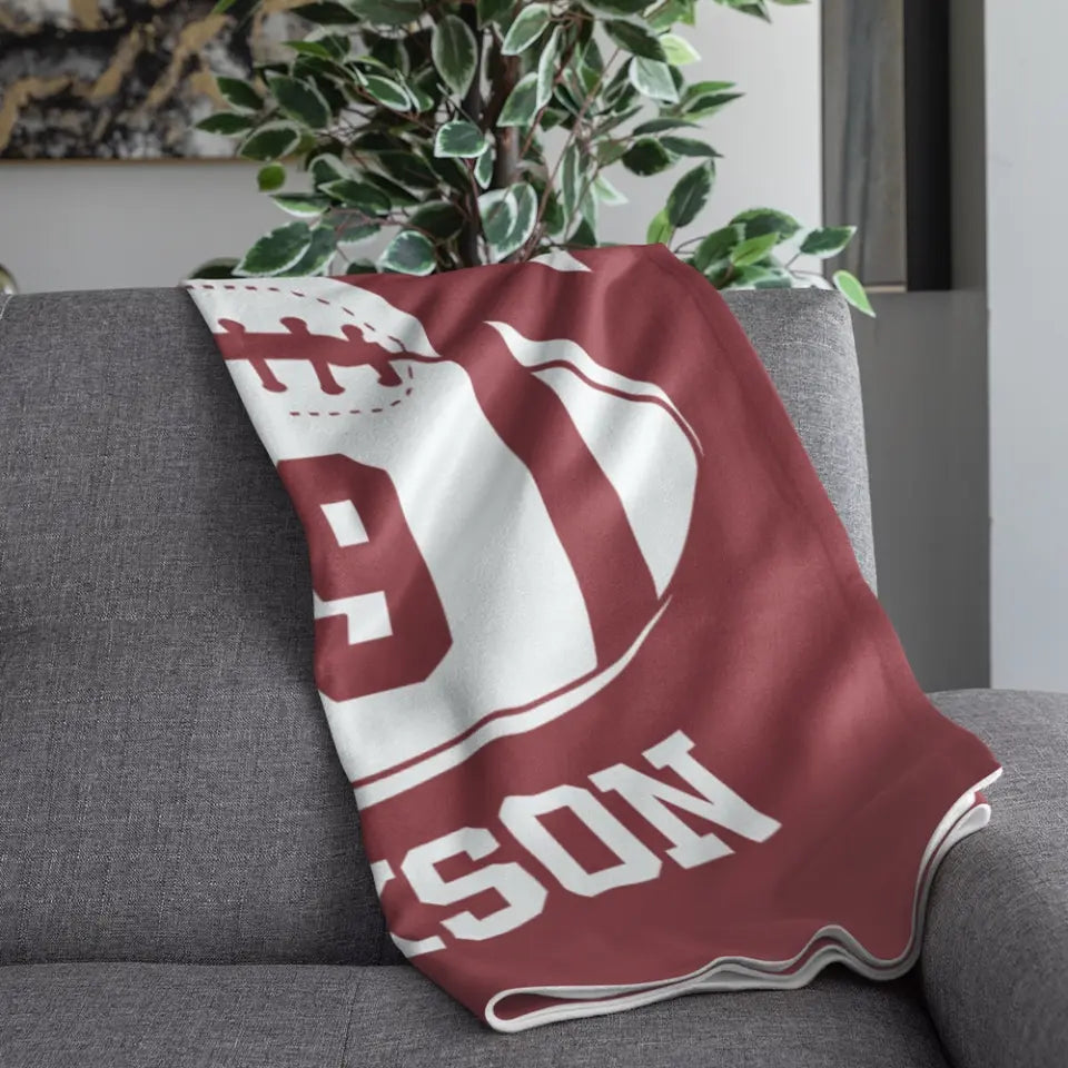 Cozy Team Pride, Fleece Throw Blankets, Personalized Gift for Football Players, Football Lovers | 310IHPBNBL498