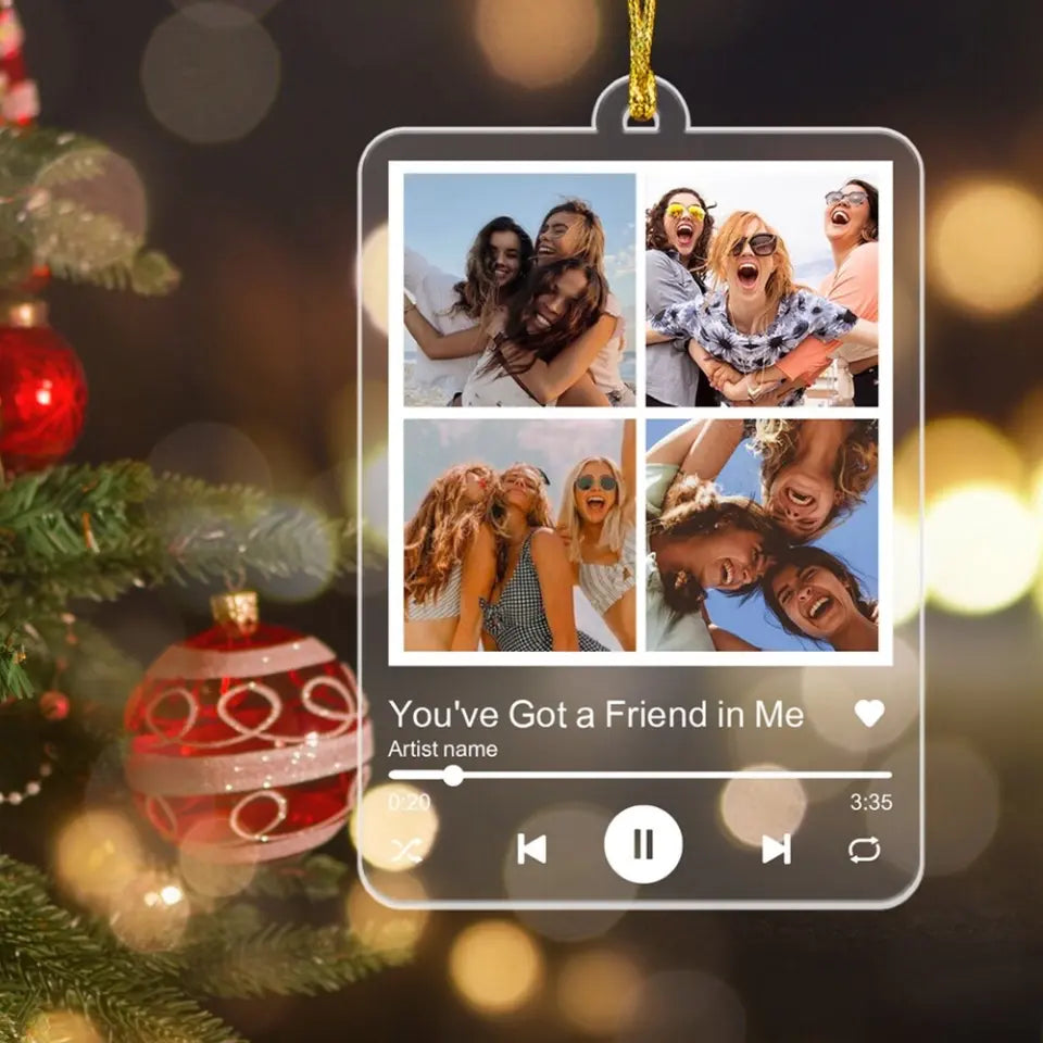 Melodies Of Joy, Customizable Acrylic Ornament Symphony, Xmas Gift For Friends Besties | 311IHPNPOR1145