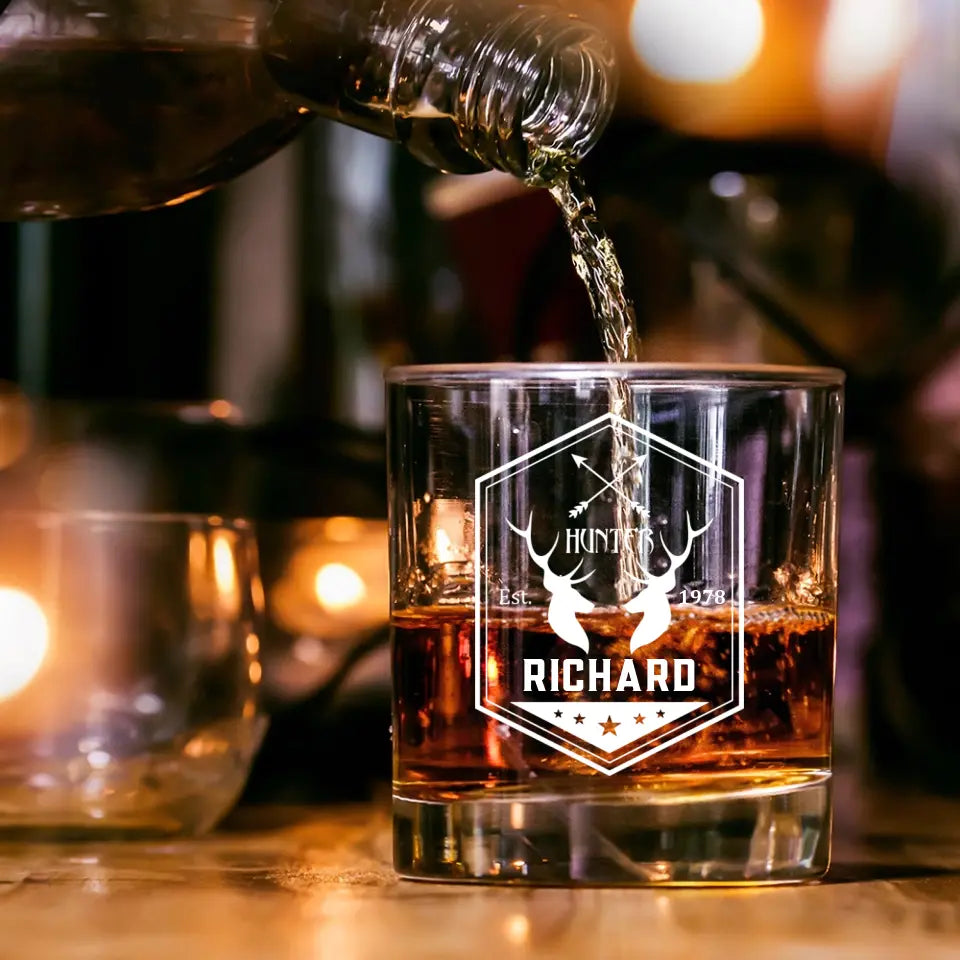 Deer Hunting - Personalized Glassware - Blass Bar - Gift for Hunting Lovers, Hunters