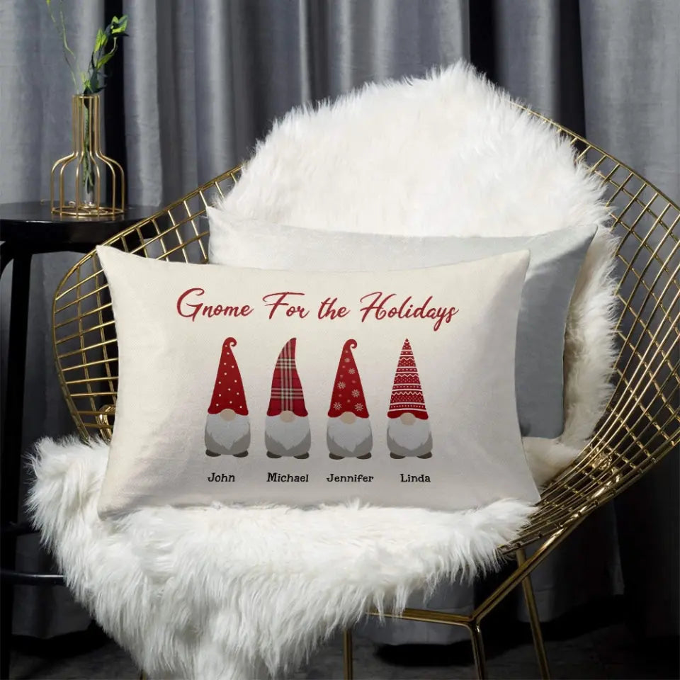 Gnomes At Christmas Gnome For The Holidays Custom Retangular Pillow Christmas Gift
