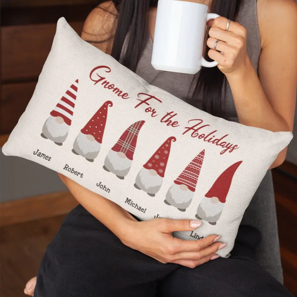 Gnomes At Christmas Gnome For The Holidays Custom Retangular Pillow Christmas Gift