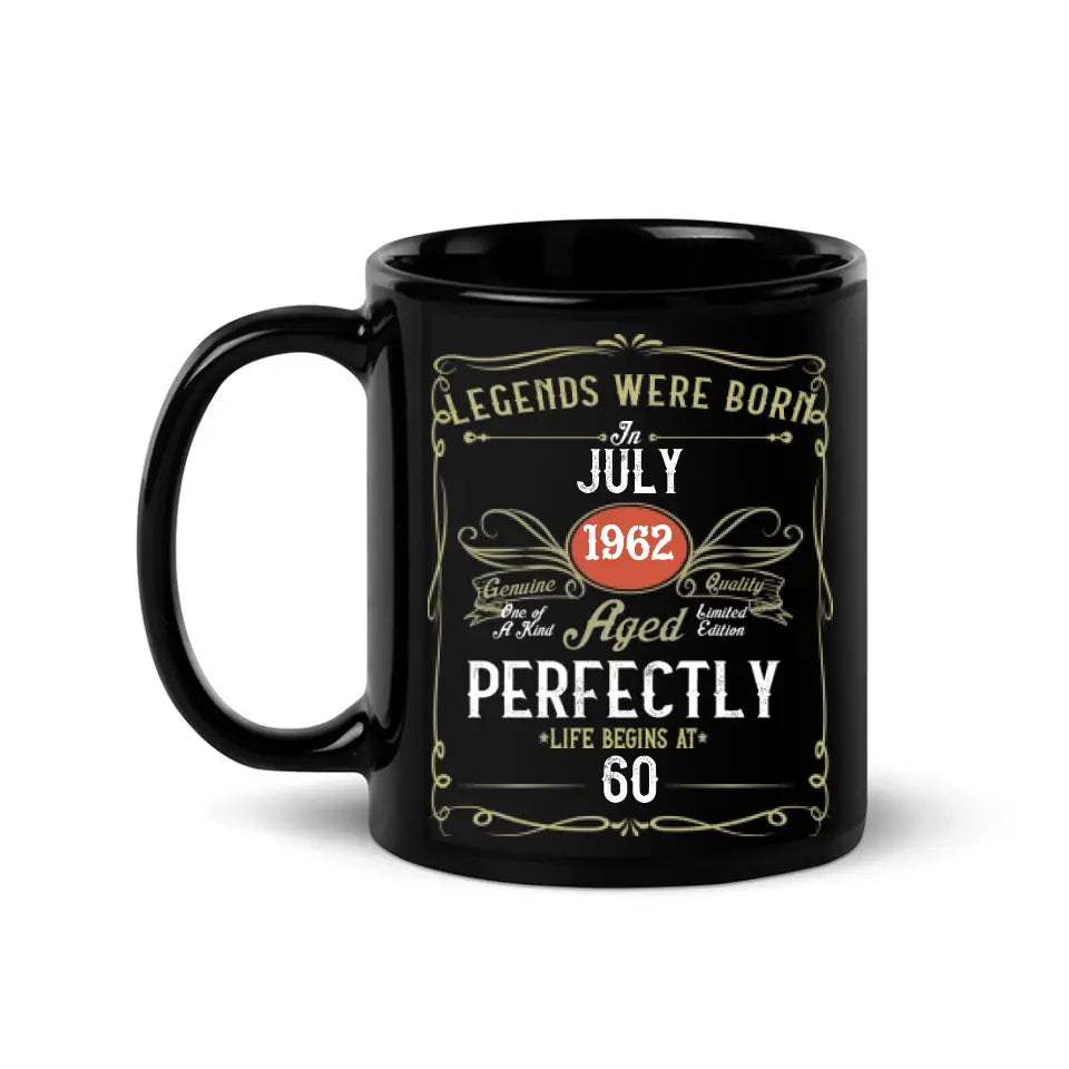 Legends Were Born Personalized Black Mug