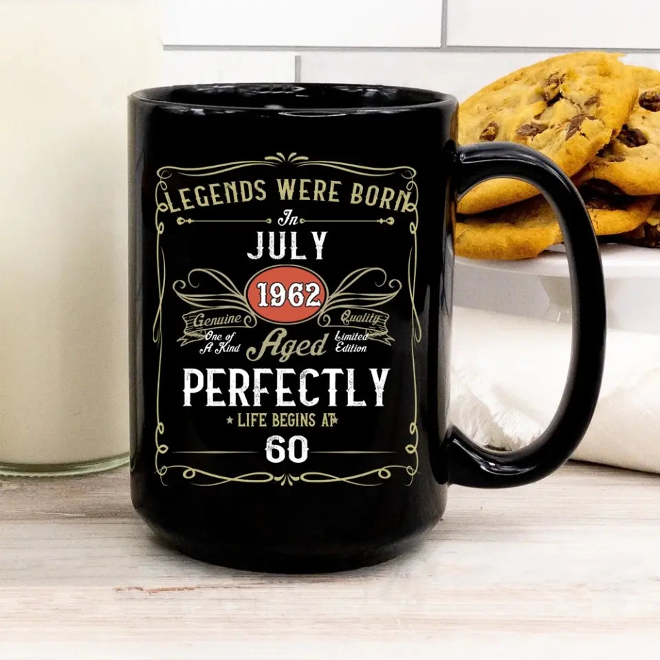 Legends Were Born Personalized Black Mug