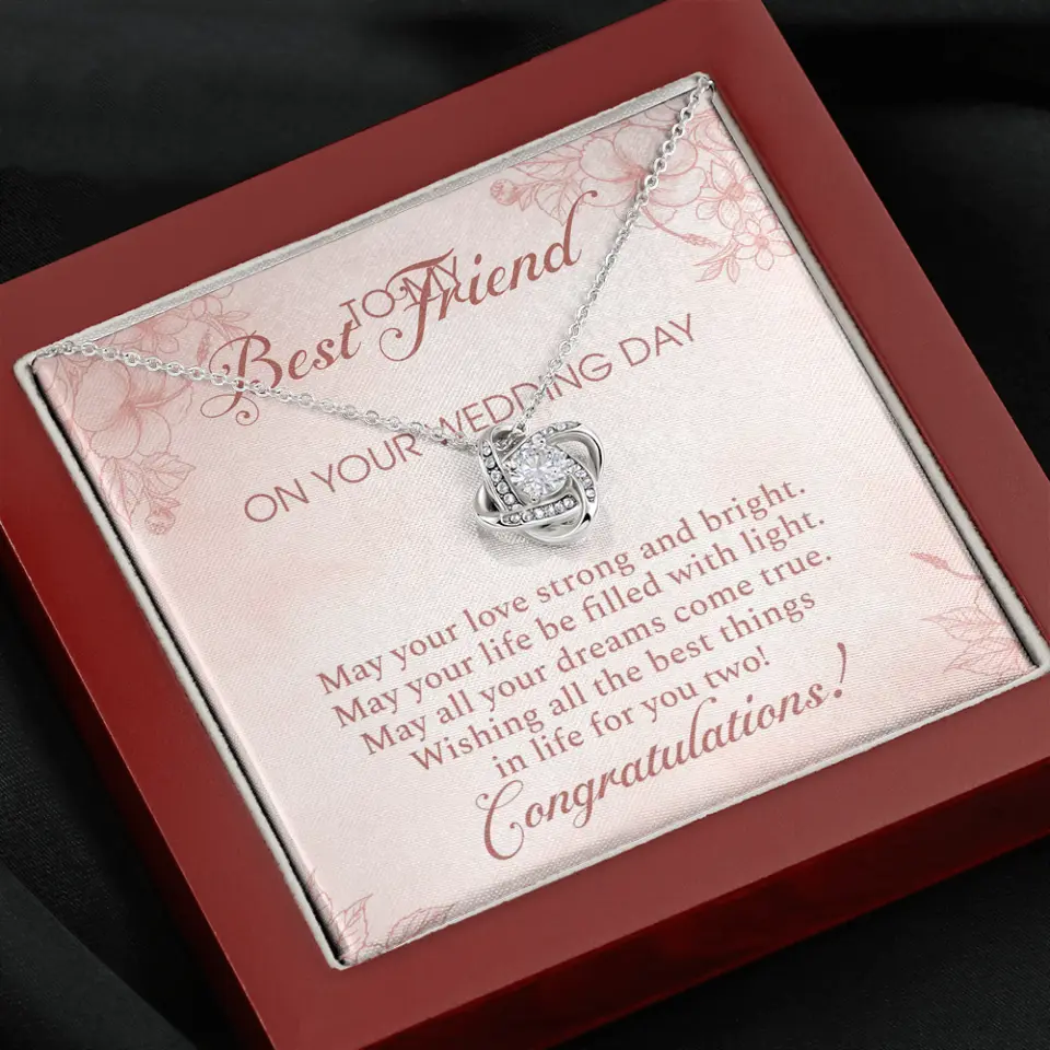 May Your Love Strong And Bright - Custom Name Necklace - Gift For Besties