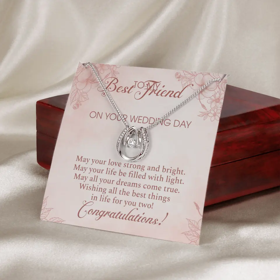 May Your Love Strong And Bright - Custom Name Necklace - Gift For Besties