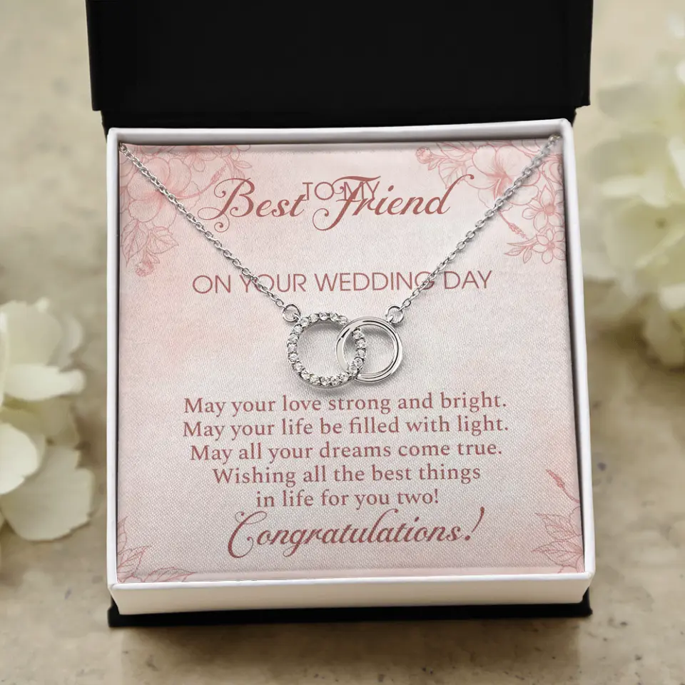 May Your Love Strong And Bright - Custom Name Necklace - Gift For Besties