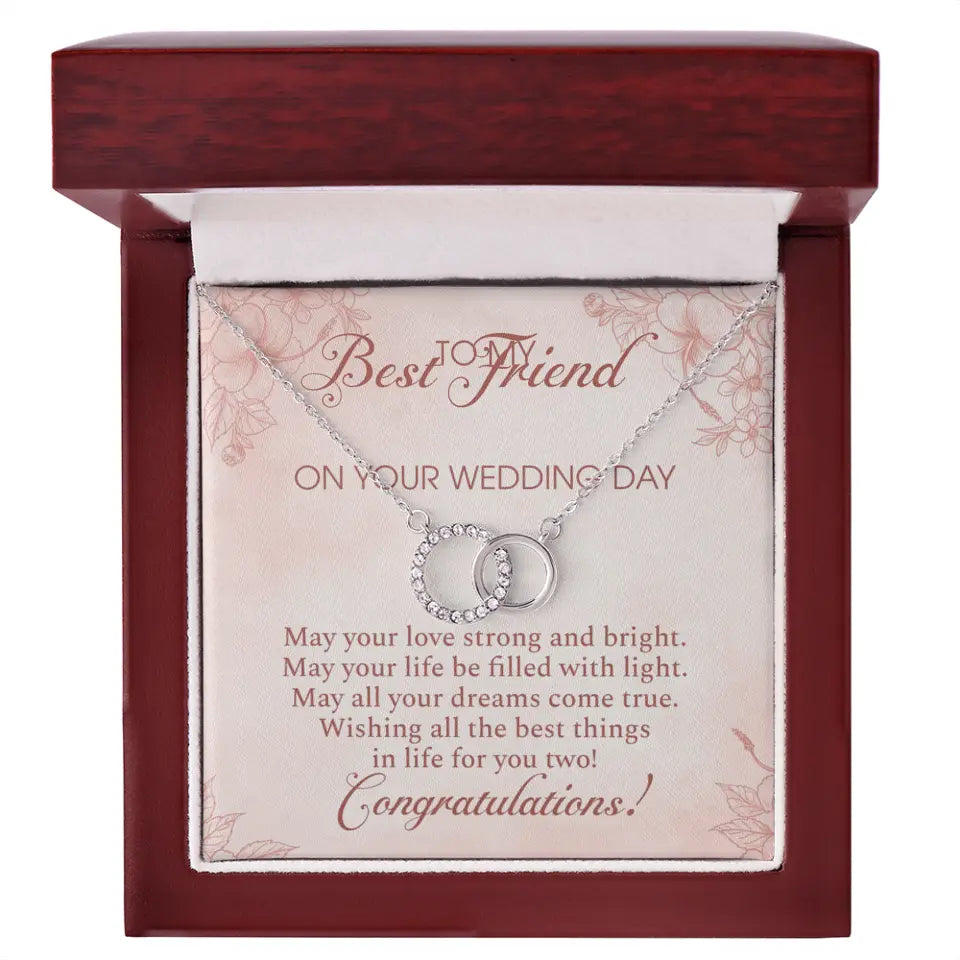 May Your Love Strong And Bright - Custom Name Necklace - Gift For Besties