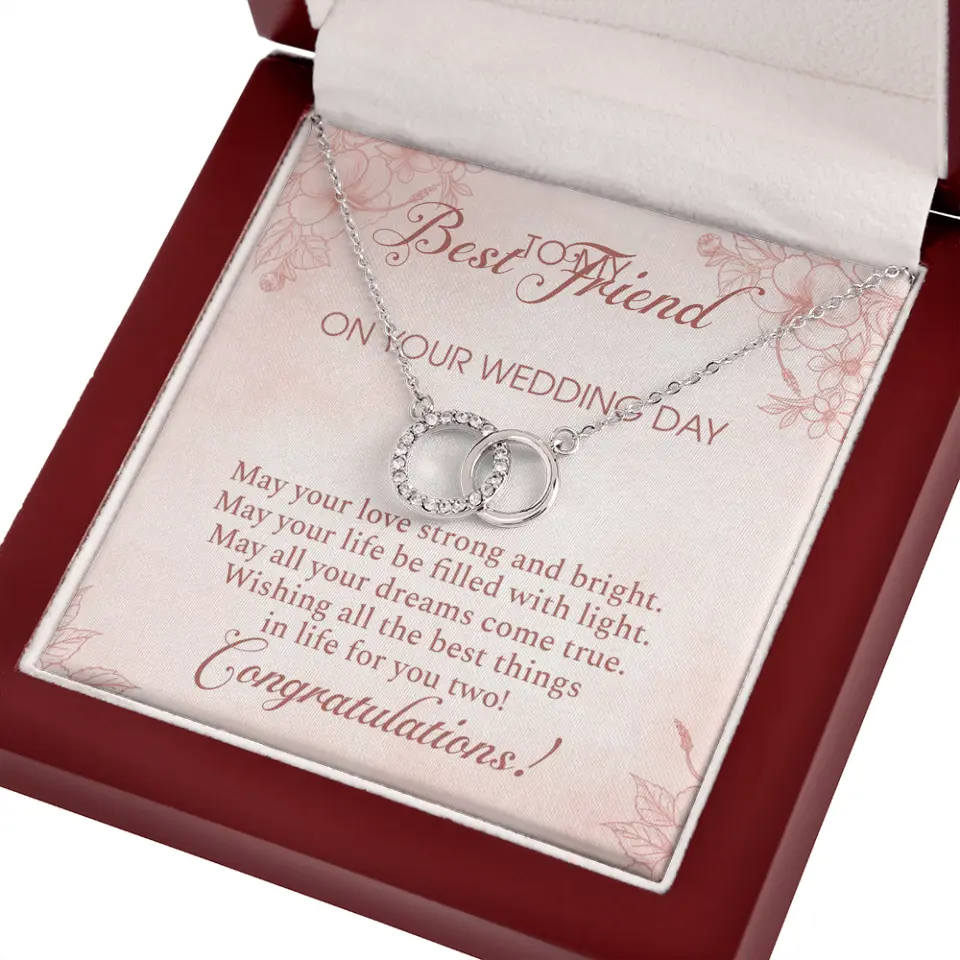 May Your Love Strong And Bright - Custom Name Necklace - Gift For Besties