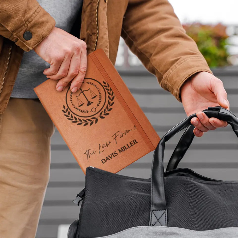 Lawyer's Log Personalized Leather Journal Gift For Lawyer