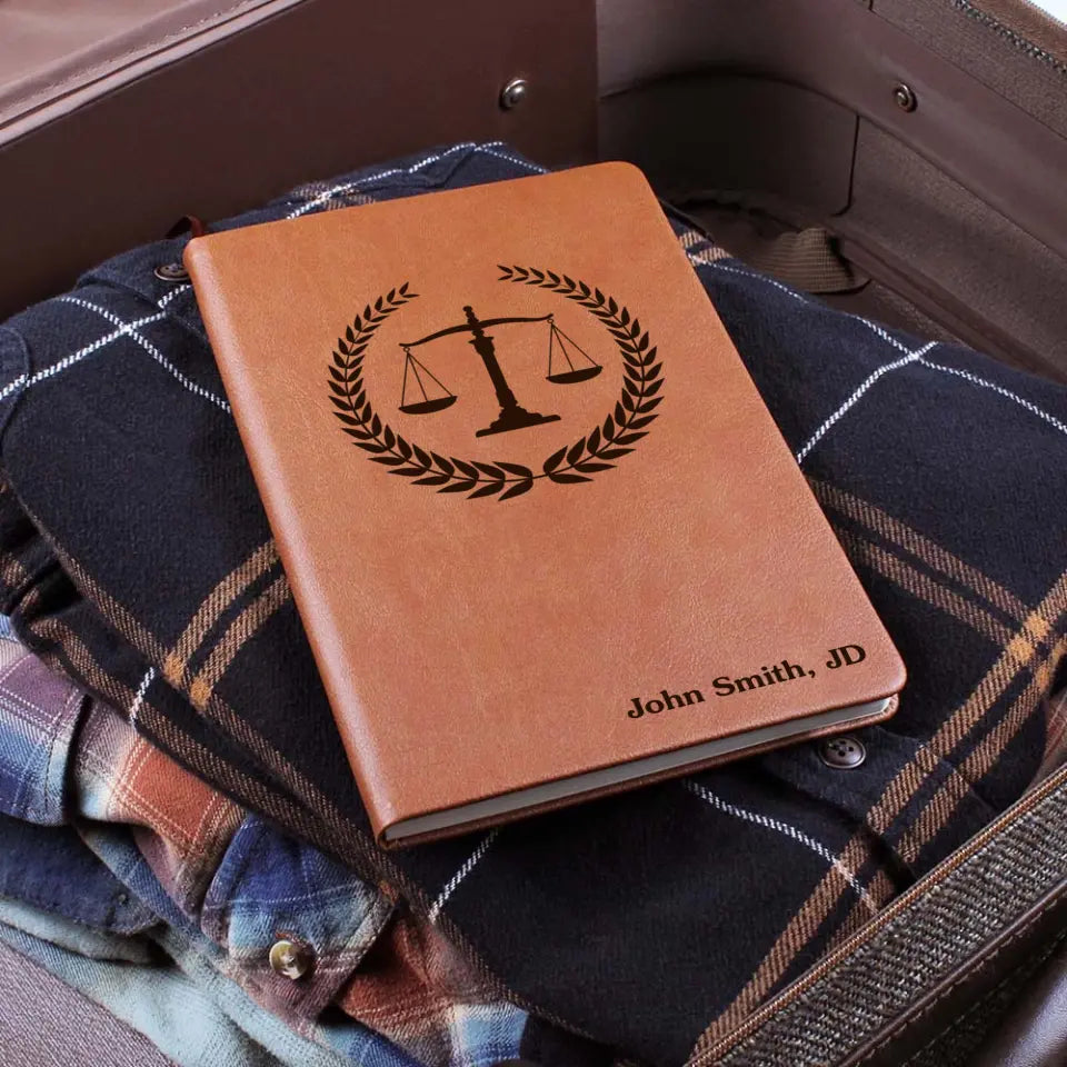 Lawyer's Log Personalized Leather Journal Gift For Lawyer