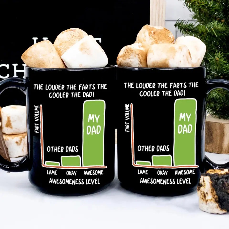 The Louder The Farts The Cooler The Dad White Mug Funny Father's Day Gifts