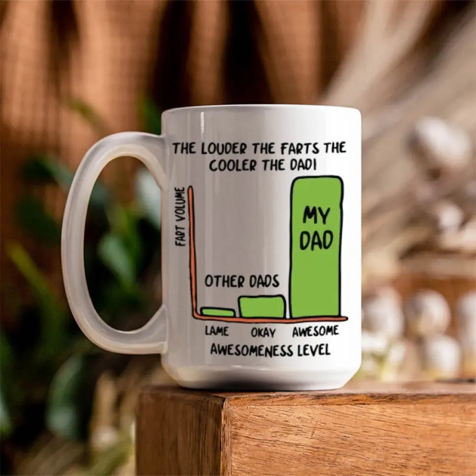 The Louder The Farts The Cooler The Dad White Mug Funny Father's Day Gifts