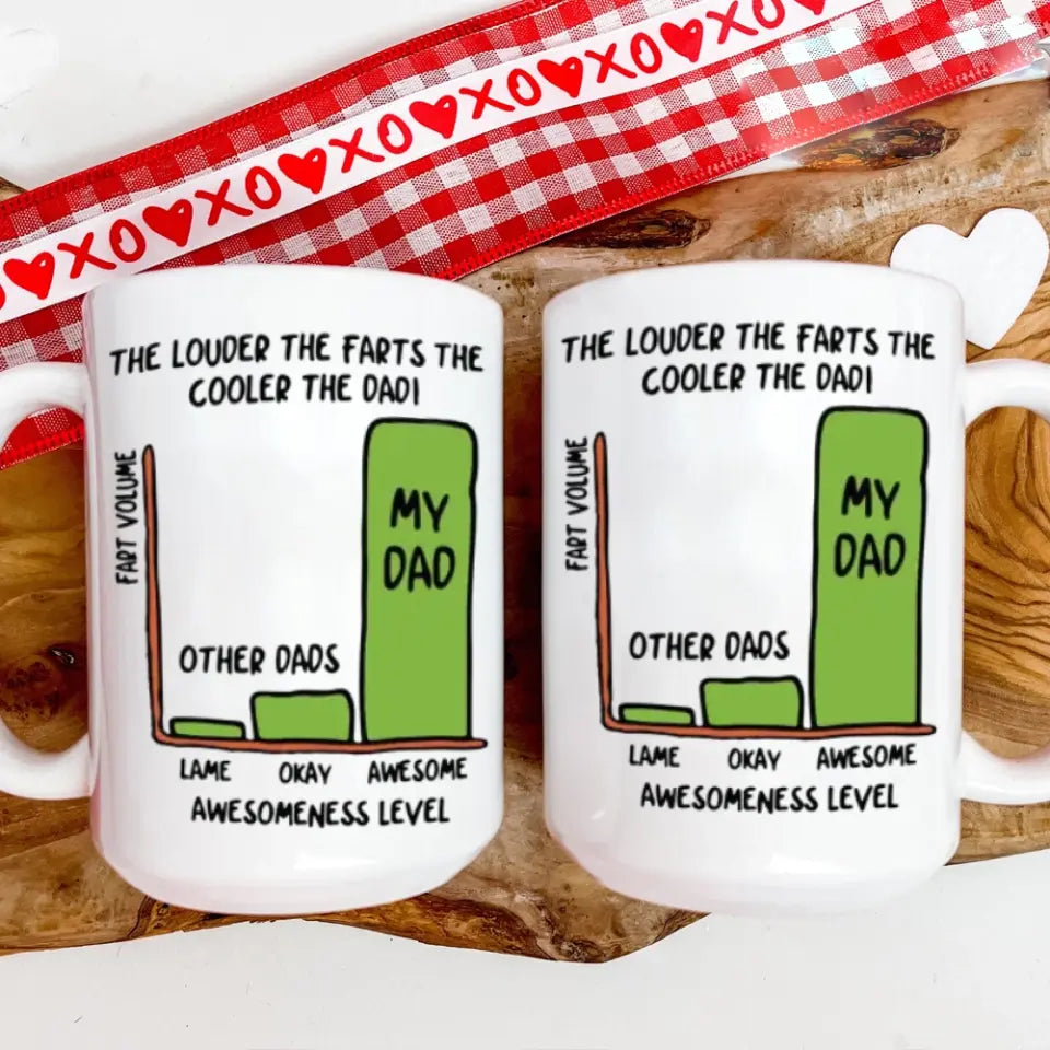 The Louder The Farts The Cooler The Dad White Mug Funny Father's Day Gifts