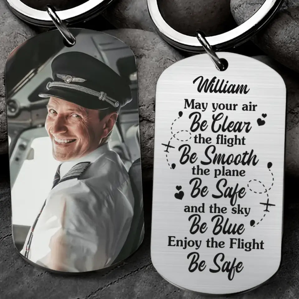 Enjoy The Flight Be Safe custom Metal Keychains Presents For Pilots