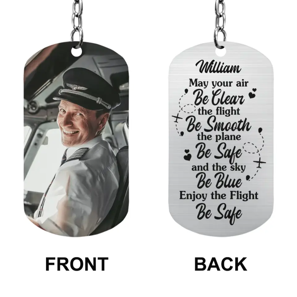 Enjoy The Flight Be Safe custom Metal Keychains Presents For Pilots