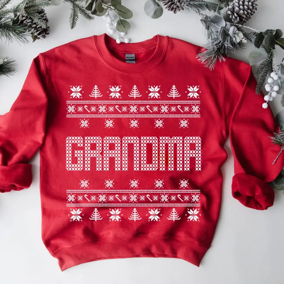 Ugly Sweater With Personalized Name, Christmas Ugly Sweater, Standard Sweatshirt, Christmas Gift |
311IHPBNTS1157