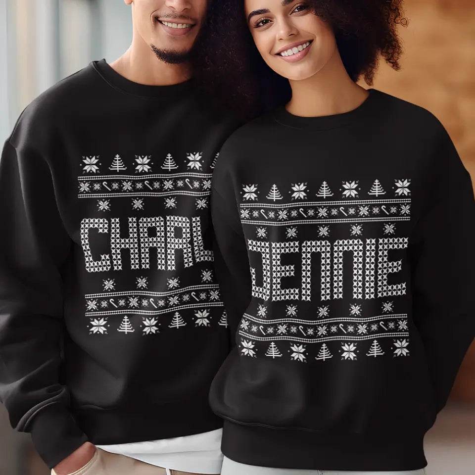 Ugly Sweater With Personalized Name, Christmas Ugly Sweater, Standard Sweatshirt, Christmas Gift |
311IHPBNTS1157