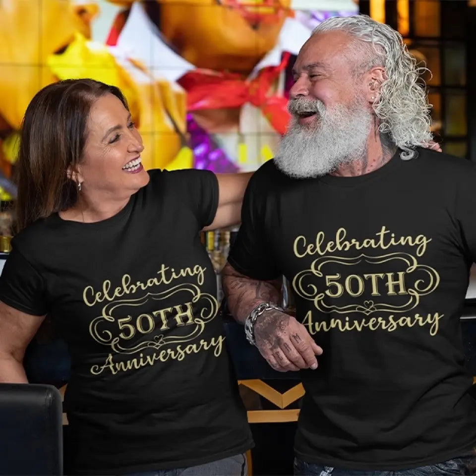 Celebrating Anniversary - Personalized Tshirt - Best Gifts for Parents/Friends | 208IHPTHTS010