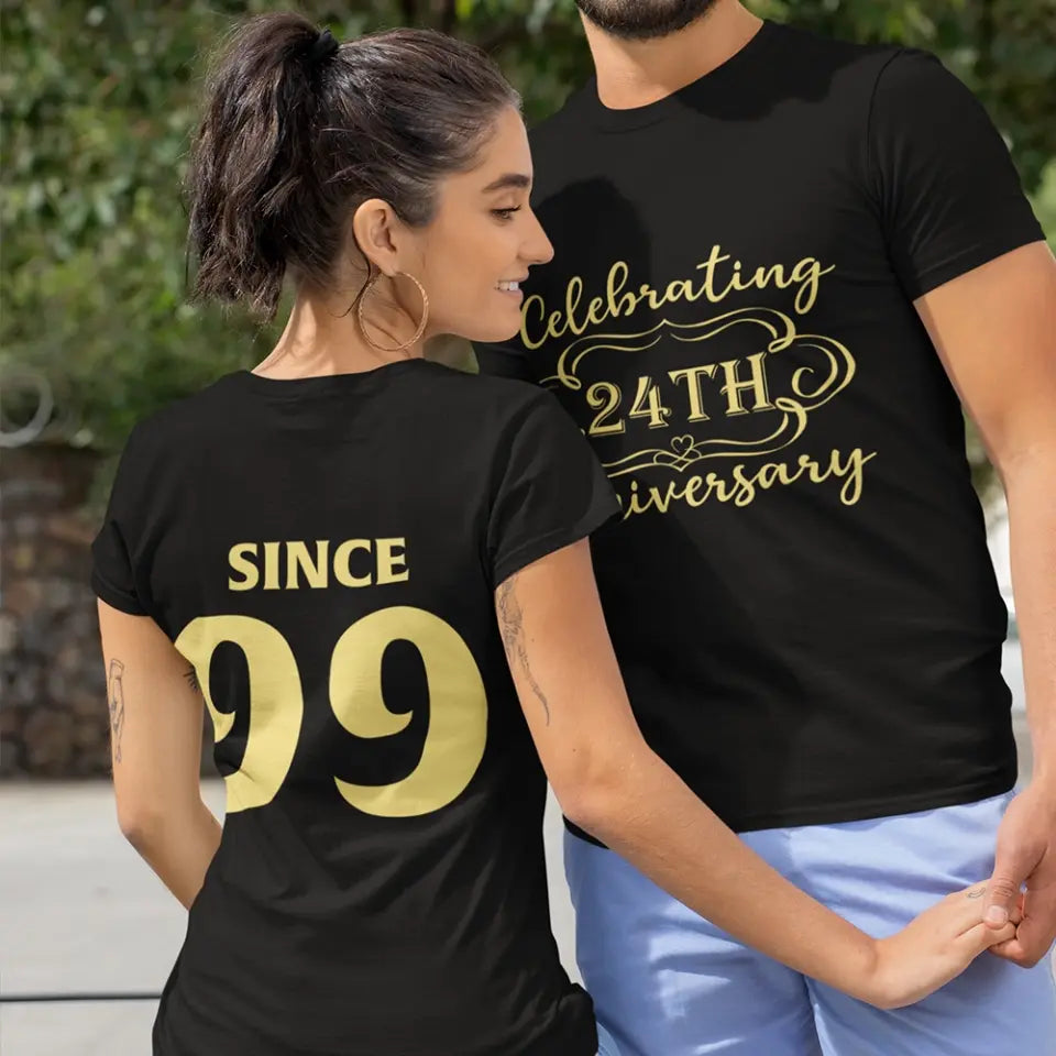 Celebrating Anniversary - Personalized Tshirt - Best Gifts for Parents/Friends | 208IHPTHTS010