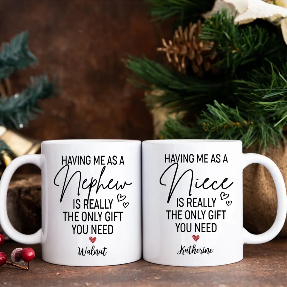 Having Me As A Niece/Nephew Is Really The Only Gift You Need Personalized Mug
