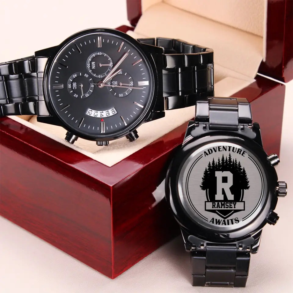 Adventure Awaits Custom Engraved Watches Gift For Men