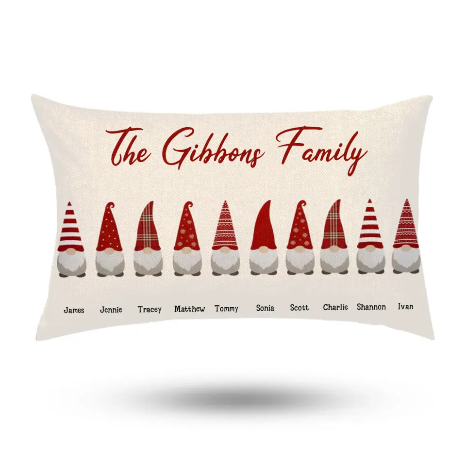 Gnomes At Christmas Gnome For The Holidays Custom Retangular Pillow Christmas Gift