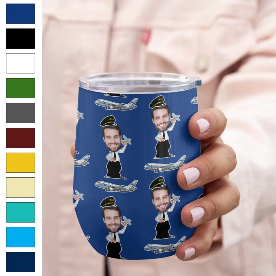 Pilot's Portrait Personalized Tumbler