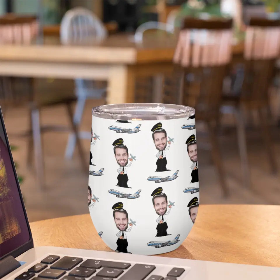 Pilot's Portrait Personalized Tumbler