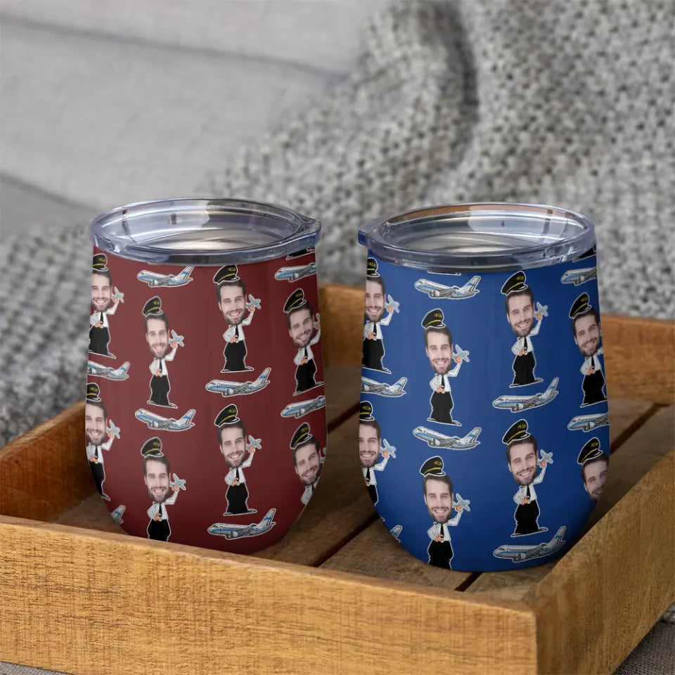 Pilot's Portrait Personalized Tumbler