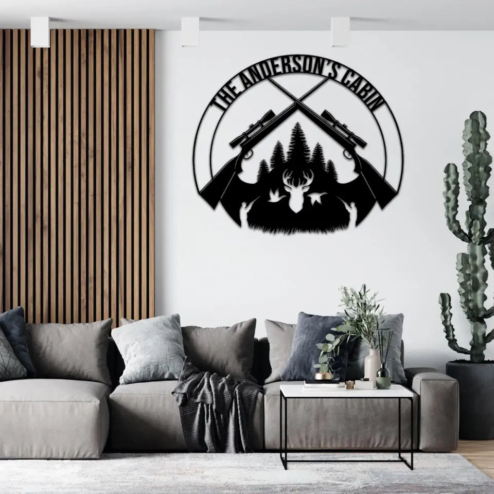 Hunting Decor Custom Cut Metal Sign