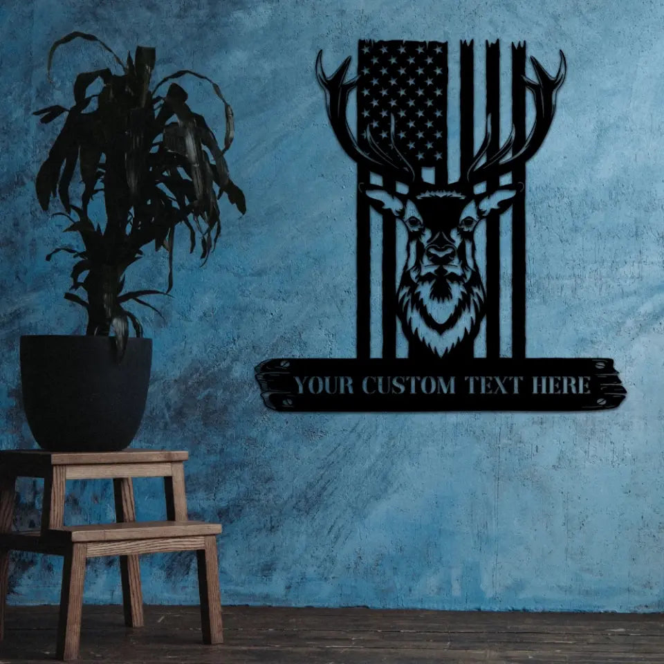 Hunting Decor Custom Cut Metal Sign