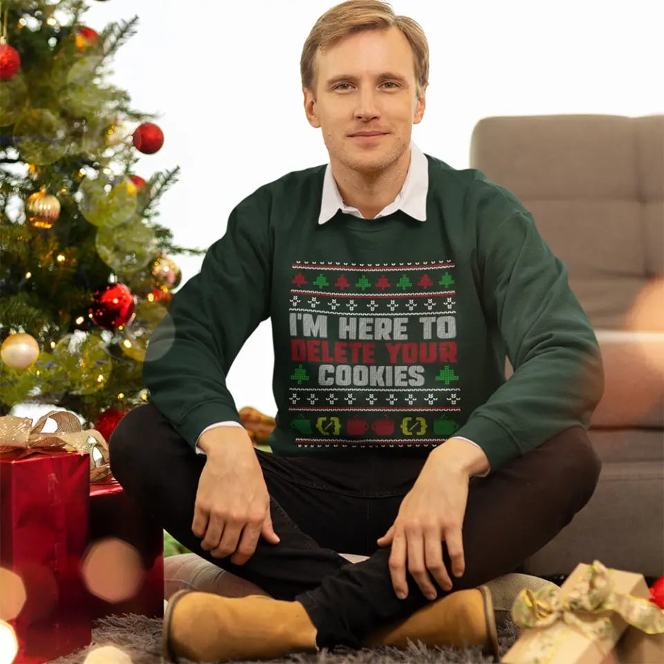 I'm Here To Delete Your Cookies, Standard Unisex Sweatshirt, Gift For Coders Developers | 311IHPLNTS1195