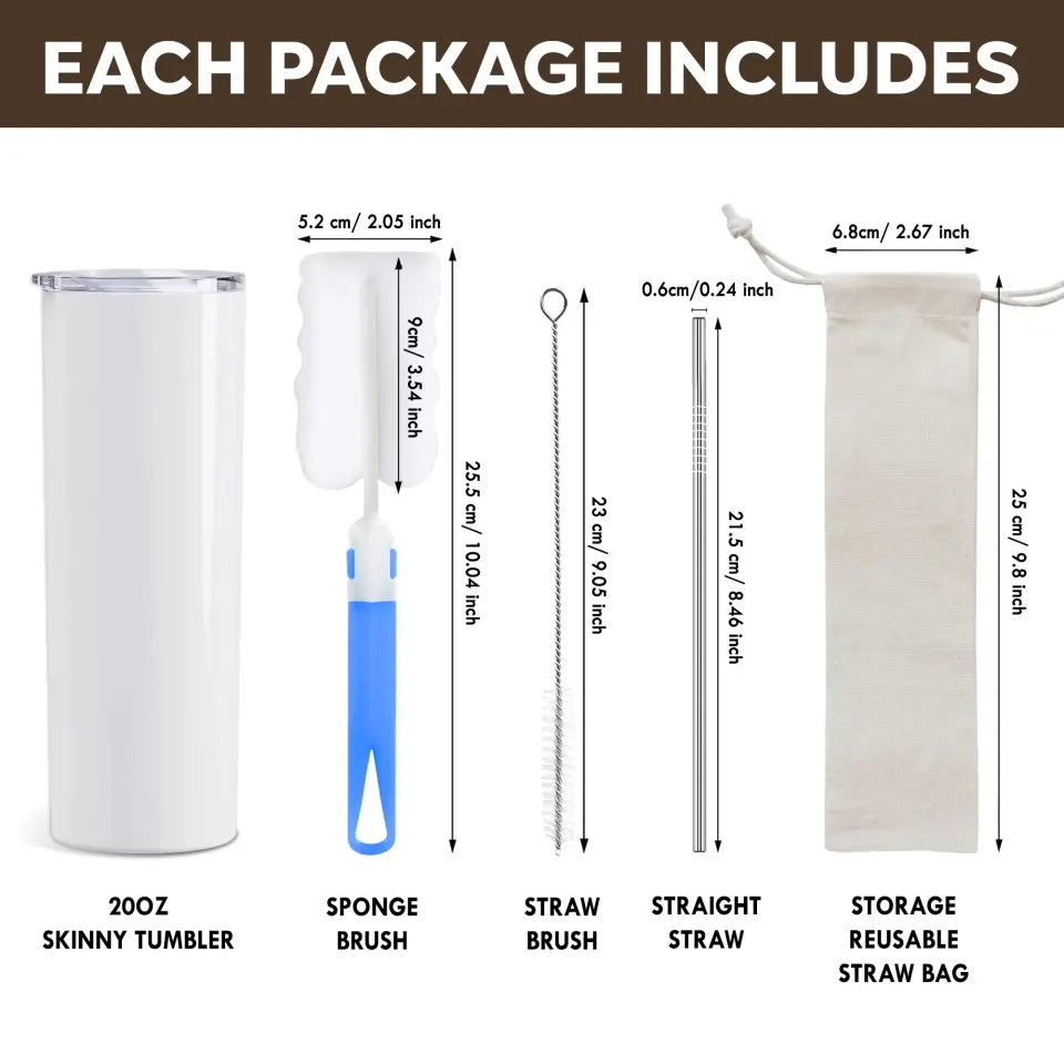 Born This Way Can't Think Straight - 20oz Skinny Tumbler