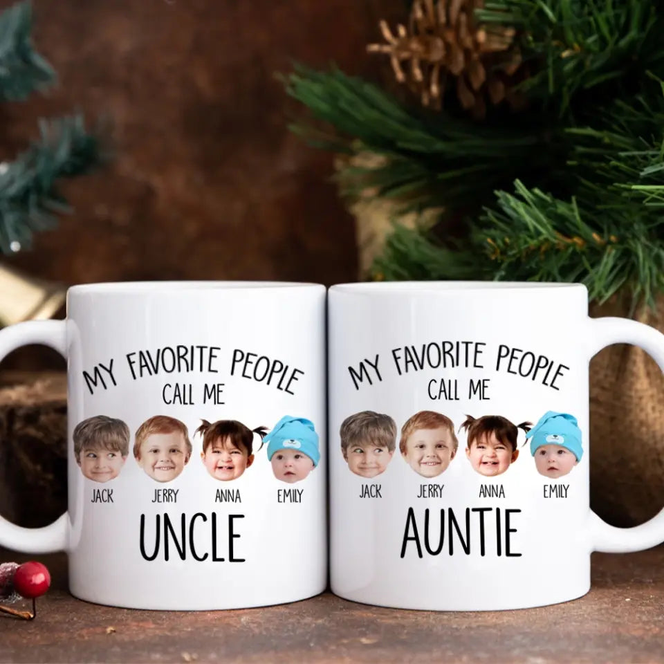 My Favorite People Call Me - Personalized White Mug for Grandma | Best Gift For Family