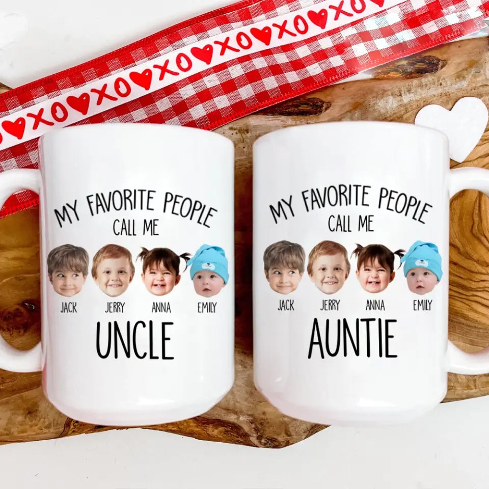 My Favorite People Call Me - Personalized White Mug for Grandma | Best Gift For Family