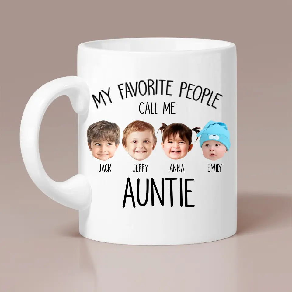 My Favorite People Call Me - Personalized White Mug for Grandma | Best Gift For Family
