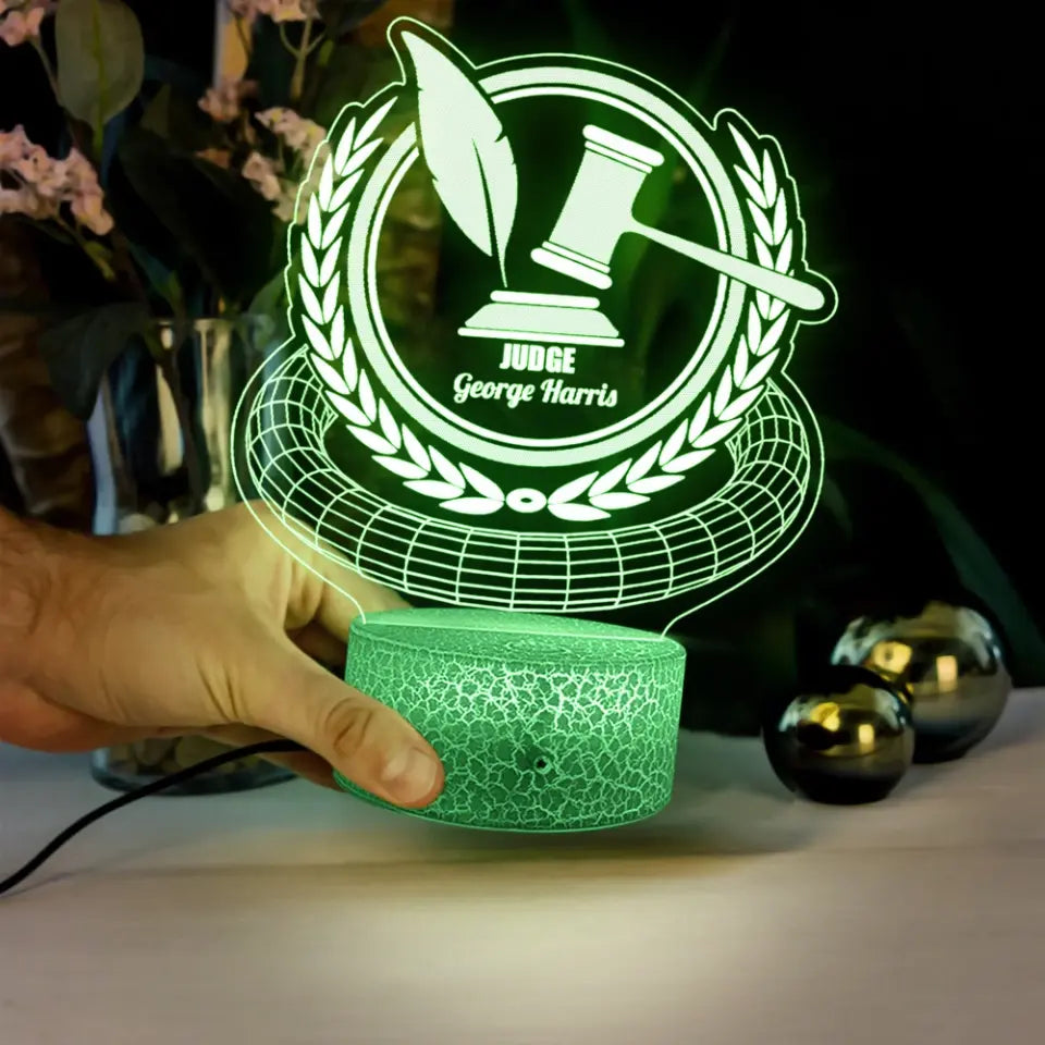 Bright Justice Personalized LED Light for Lawyer
