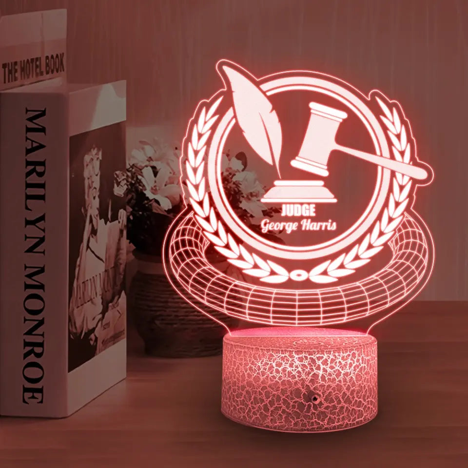 Bright Justice Personalized LED Light for Lawyer