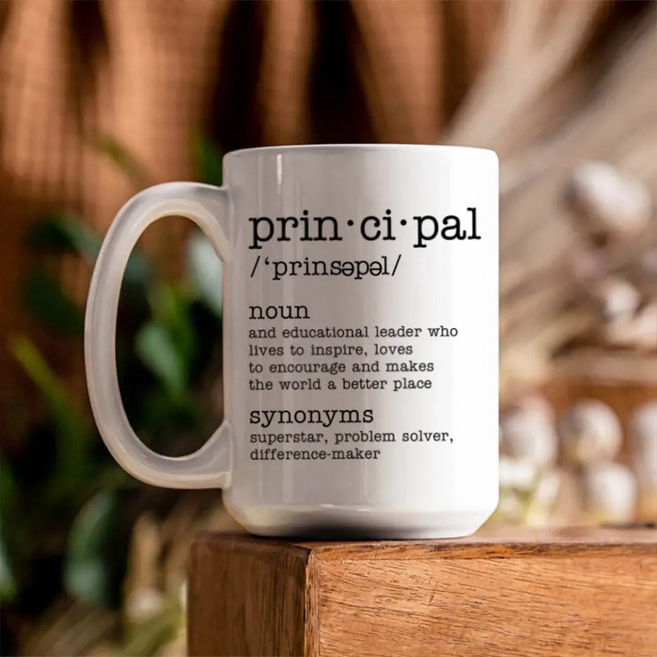 Principal Description - Personalized Mug 11oz 15oz - Gift For Principal