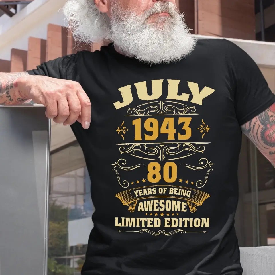 Years Of Being Awesome Personalized T-shirt