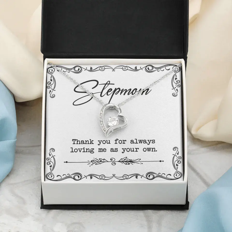 Stepmom, Thank You For Loving Me As Your Own - Personalized Necklace - Gift For Stepmom