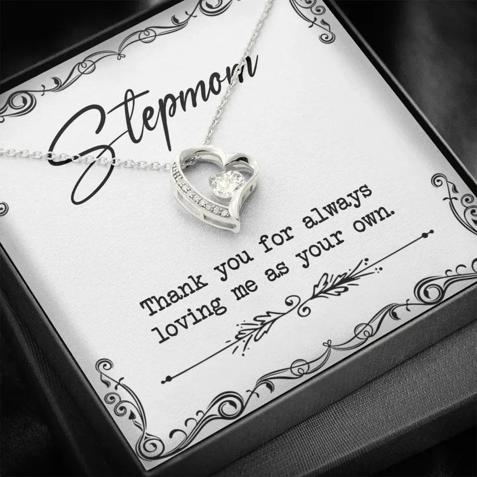 Stepmom, Thank You For Loving Me As Your Own - Personalized Necklace - Gift For Stepmom