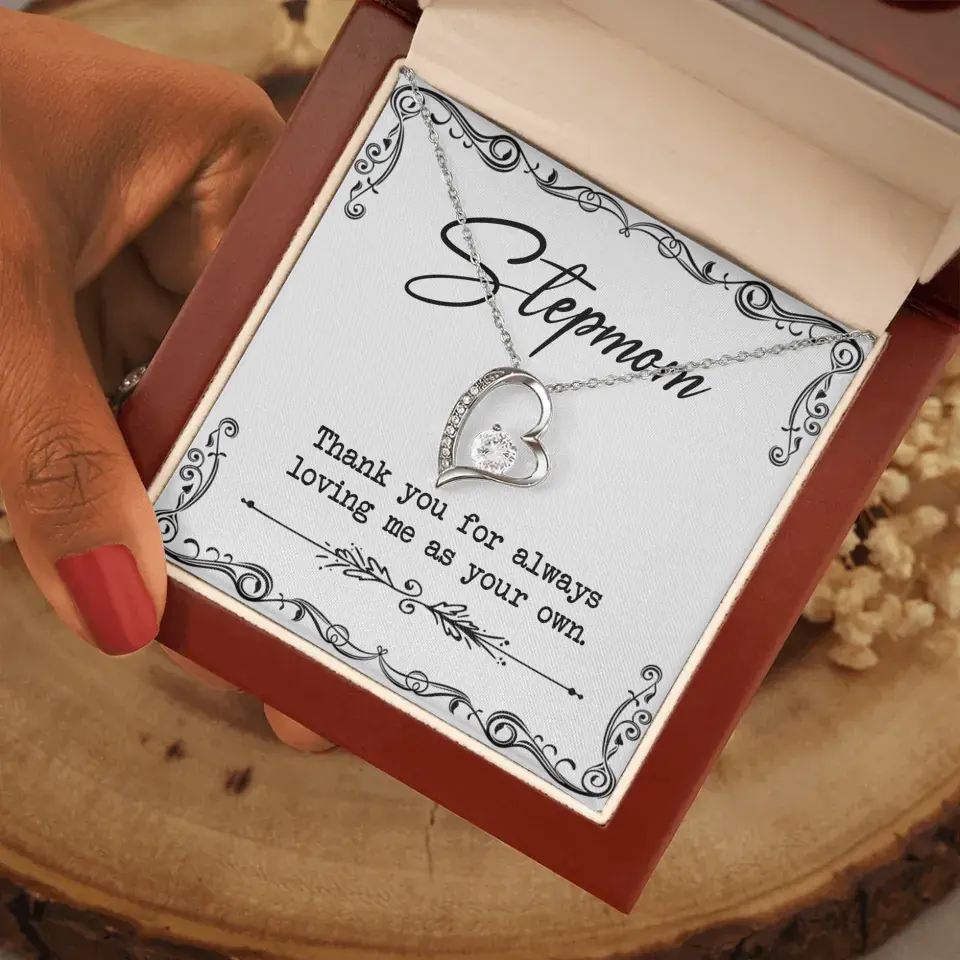 Stepmom, Thank You For Loving Me As Your Own - Personalized Necklace - Gift For Stepmom