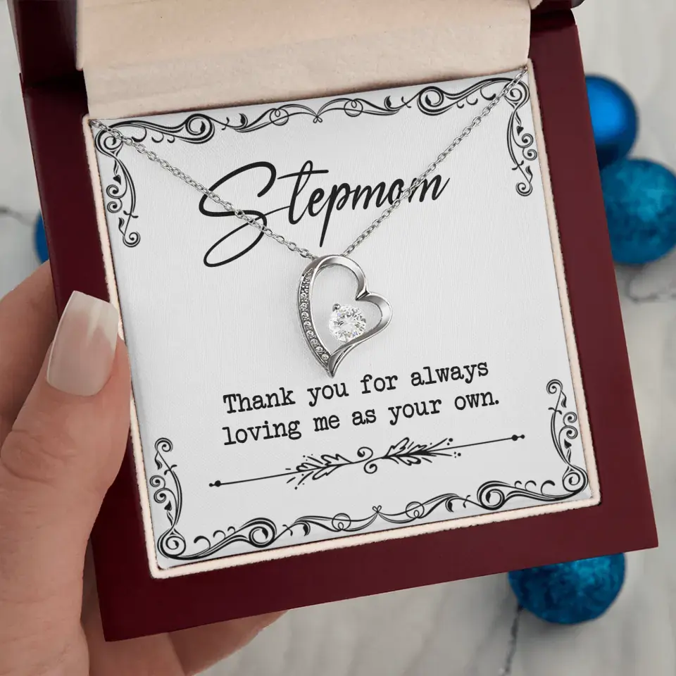Stepmom, Thank You For Loving Me As Your Own - Personalized Necklace - Gift For Stepmom