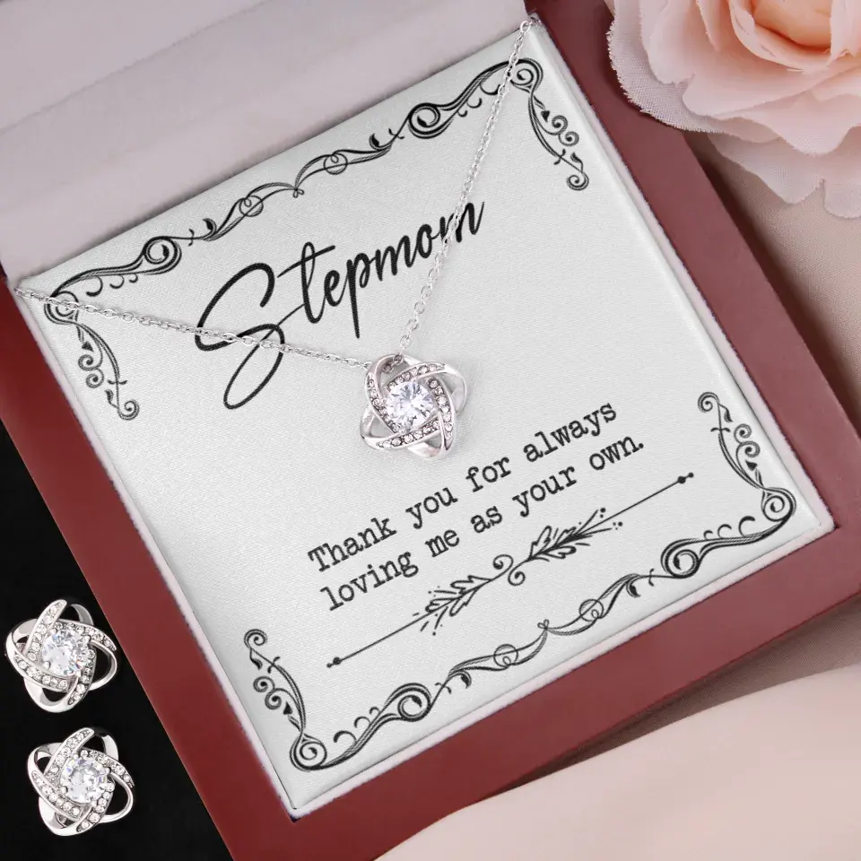 Stepmom, Thank You For Loving Me As Your Own - Personalized Necklace - Gift For Stepmom