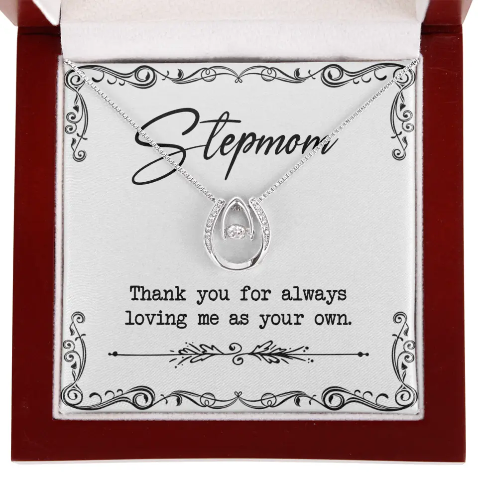 Stepmom, Thank You For Loving Me As Your Own - Personalized Necklace - Gift For Stepmom
