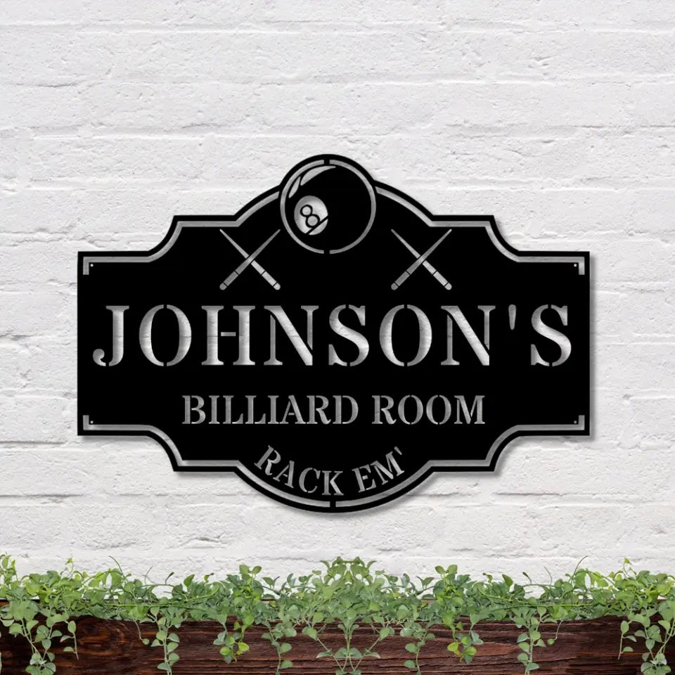 Pool Room Sign, Pool Wall Art, Billiard Room Sign, Custom Pool Table Sign