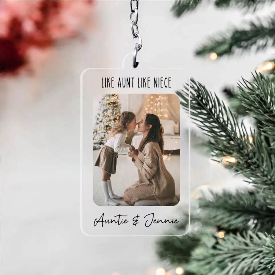 Like Father Like Son - Personalized Transparent Acrylic Keychain - Gift For Father Son