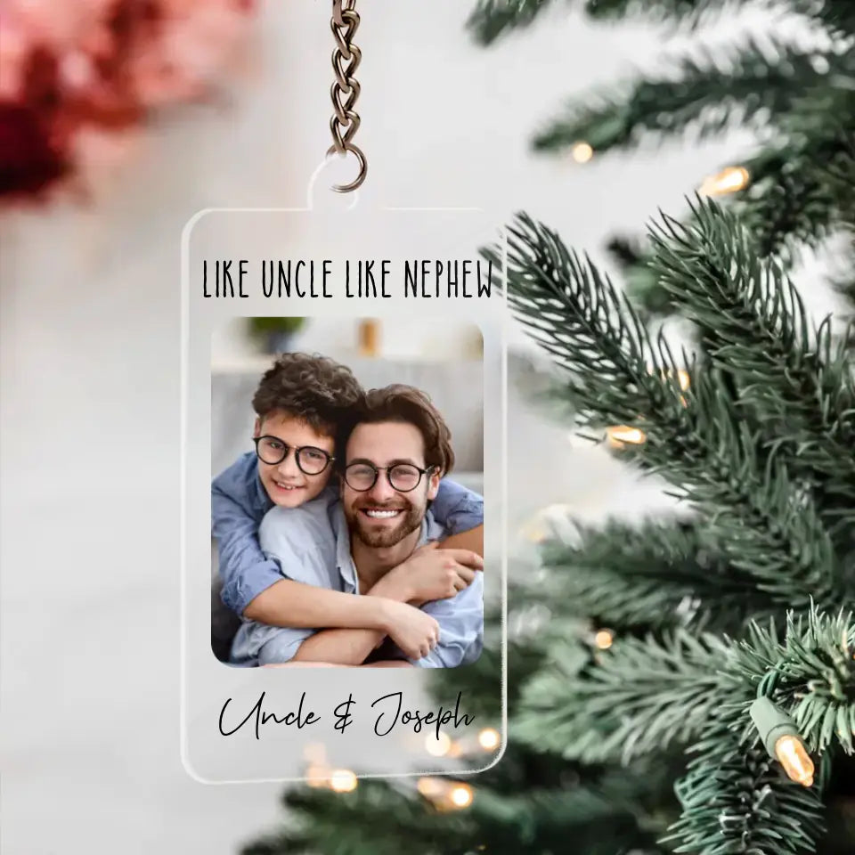 Like Father Like Son - Personalized Transparent Acrylic Keychain - Gift For Father Son