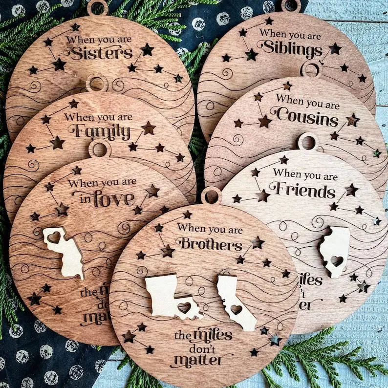 When You Are Friends, The Miles Don't Matter - Personalized Ornament - Gift For Long Distance Relationship